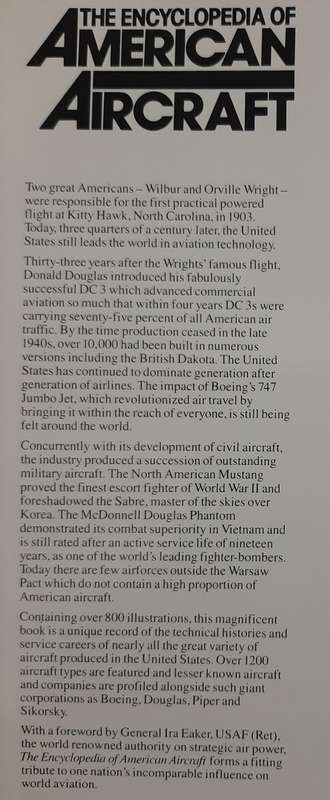 The Encyclopedia of American Aircraft - Author: Lieutenant General, Ira C. Eaker
