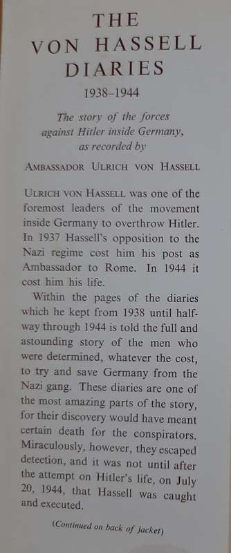 The Von Hassell Diaries 1938-1944 - Author: Ambassador Ulrich von Hassell