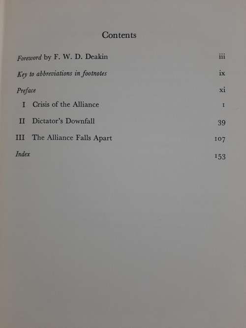 The End of an Alliance: Rome`s Defection from The Axis in 1943 - Author: Friederich-Karl von Plehwe