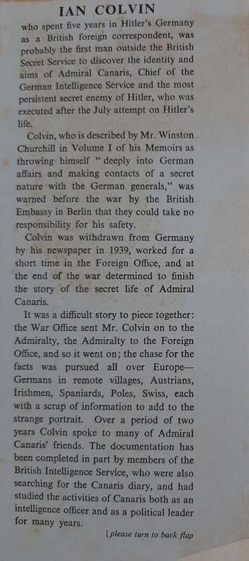 Chief of Intelligence - Author: Ian Colvin