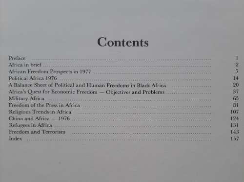 African Freedom Annual-1977:Political Freedom in Independant Africa - Editor in Chief: F.R.Metrowich