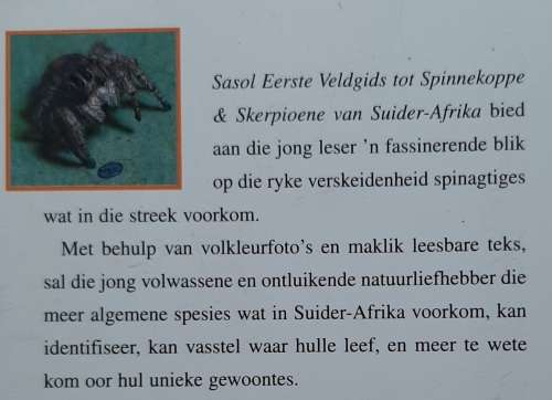 Sasol Eerste Veldgids tot Spinnekoppe and Skerpioene van Suider-Afrika - Author: Tracey Hawrhorne
