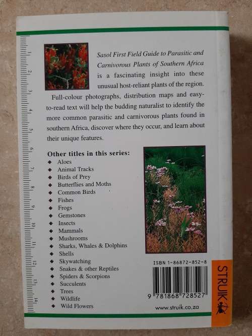 Sasol First Field Guide to Parasitic and Carnivorous Plants of Southern Africa by John Manning