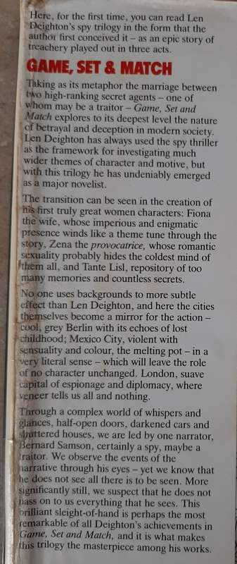 Game, Set & Match - Author: Len Deighton