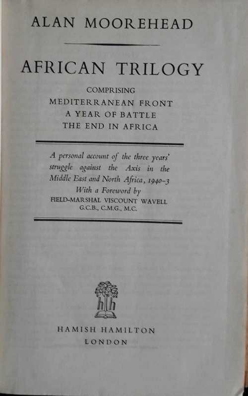 African Trilogy - Alan Moorehead
