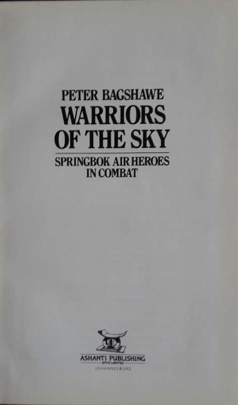 Warriors Of The Sky - Peter Bagshawe