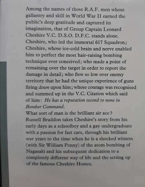 Cheshire V.C. - Author: Russell Braddon