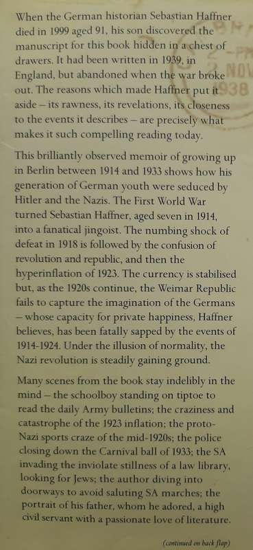 Defying Hitler ~ A Memoir - Author: Sebastian Haffner