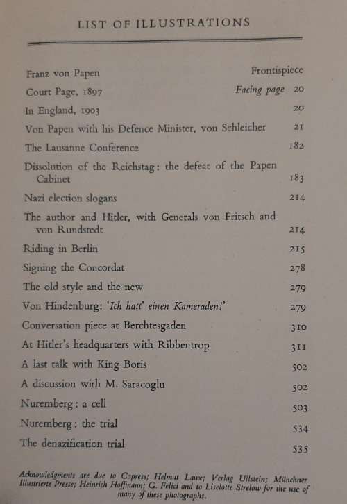 Franz von Papen Memoirs - Translated by Brian Connell