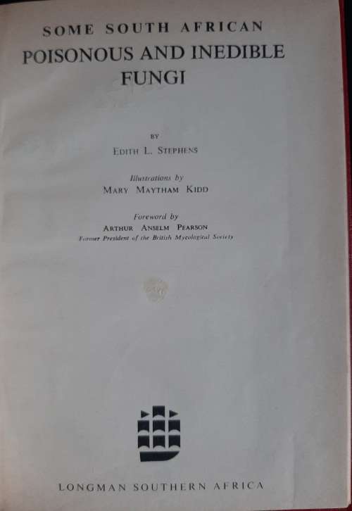 Some S.A. Poisonous & Inedible Fungi - Author: E.L. Stephens
