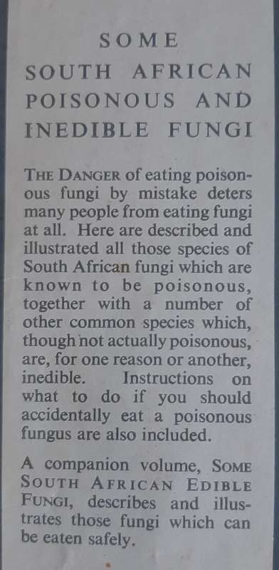 Some S.A. Poisonous & Inedible Fungi - Author: E.L. Stephens & M.M. Kidd