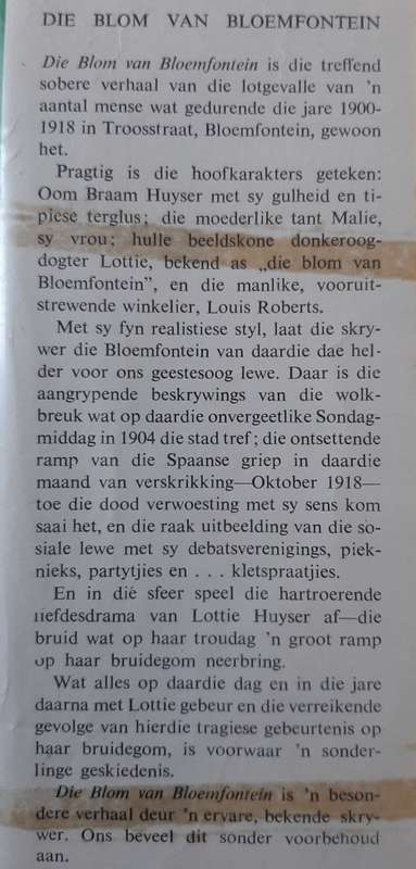 Die Blom van Bloemfontein - Author: Mark Preston