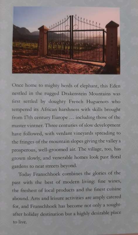 Franschoek South African Winelands - Author: Jeremy Browne