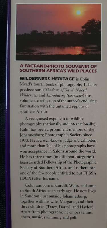Wilderness Heritage - Author: Colin Mead