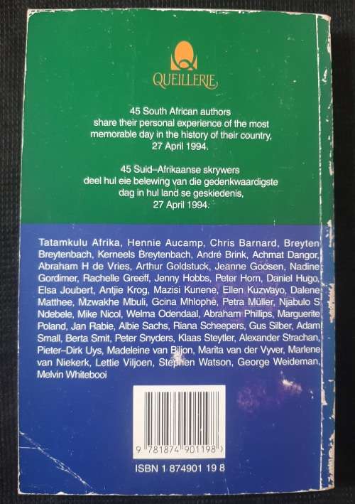 S.A. April 1994: An author`s diary/ `n skrywersdagboek - Compiled by André Brink
