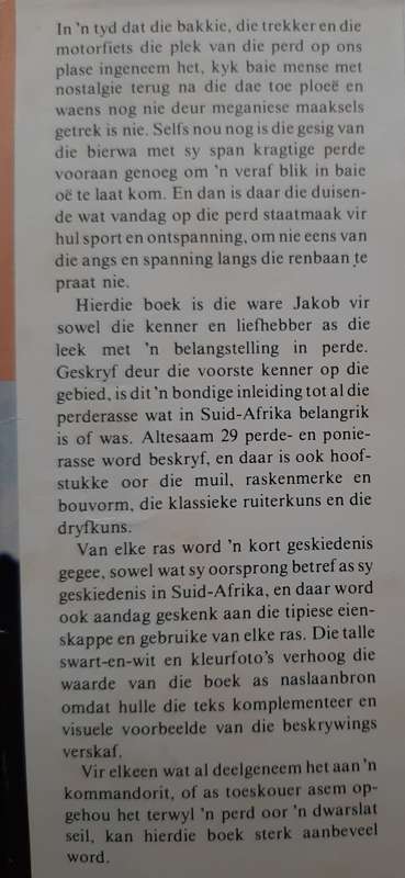 Ken ons perderasse - Author: F.J.vander Merwe