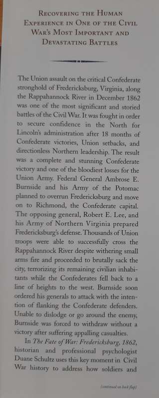 The Fate of War: Fredericksburg, 1862 - Author: Duane Schultz
