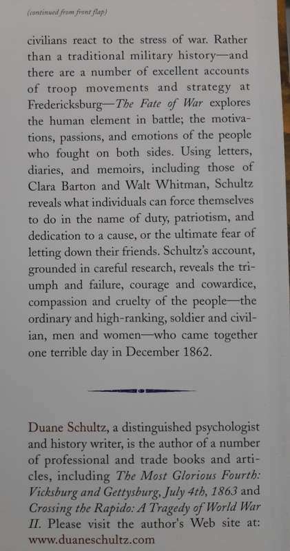 The Fate of War: Fredericksburg, 1862 - Author: Duane Schultz