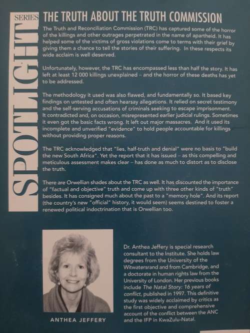 The Truth About The Truth Commission - Author: Anthea Jeffery