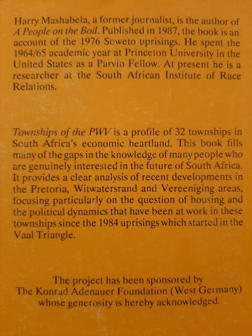 Townships of the PWV - Author: Harry Mashabela