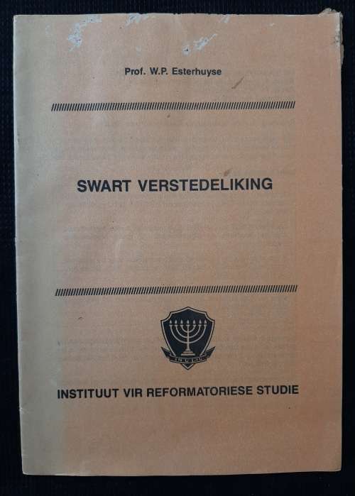 Swart Verstedeliking - Author: Prof. W.P Esterhuyse