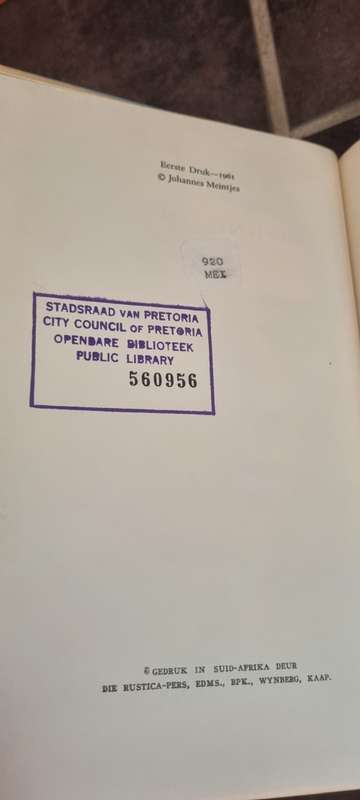 Die Dagboek van Johannes Meintjes Volumes 1, 2 and 3. Johannes Meintjes.