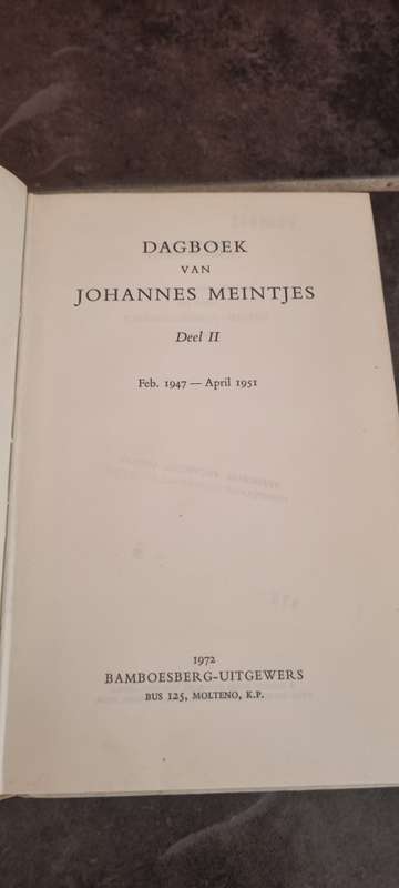 Die Dagboek van Johannes Meintjes Volumes 1, 2 and 3. Johannes Meintjes.