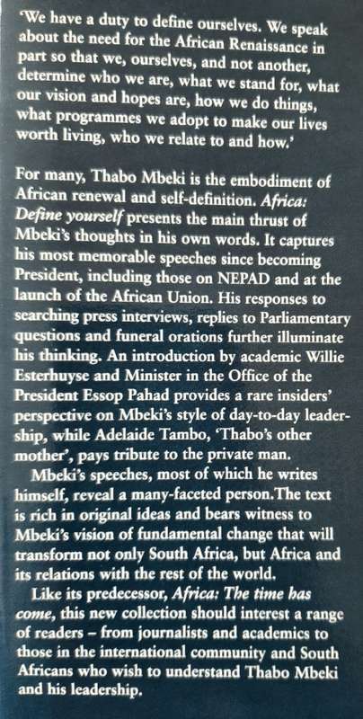 Africa: Define Yourself - Author: Thabo Mbeki