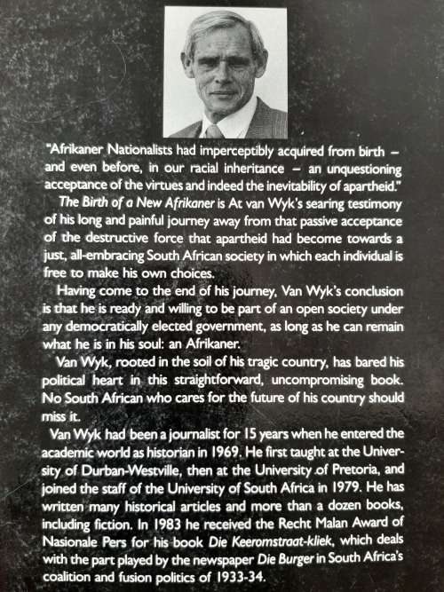 The Birth of a New Afrikaner - At van Wyk