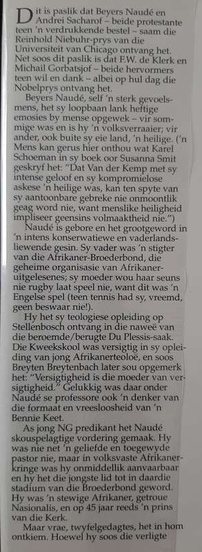 My Land van Hoop~ Die Lewe van Beyers Naudé