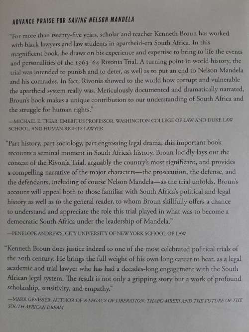 Saving Nelson Mandela - Author: Kenneth S. Broun