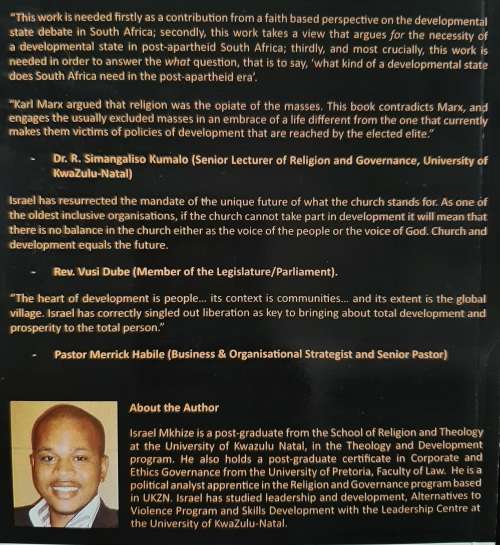 The Church & a Developmental State in Post-Apartheid S.A. - Author: Israel K. Mkhize
