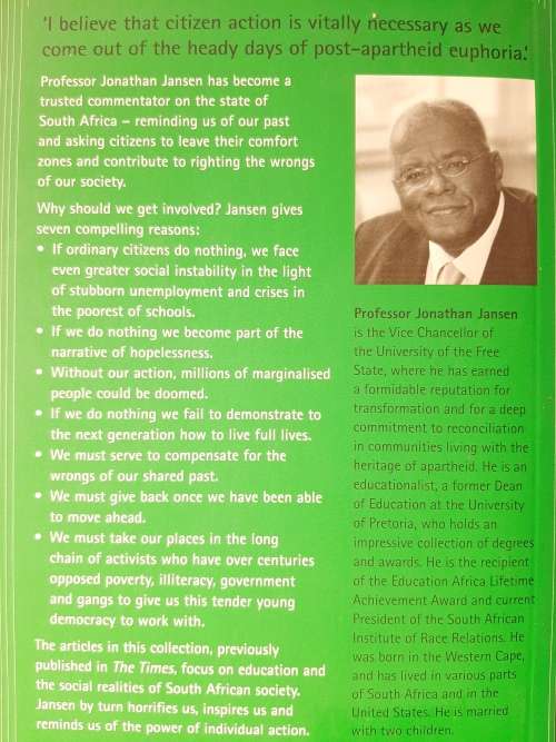 We Need to Act - Author: Jonathan Jansen