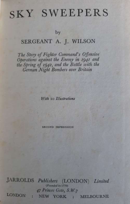 Sky Sweepers - Author: Sergeant A. J. Wilson