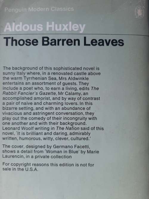 Those Barren Leaves - Author: Aldous Huxley