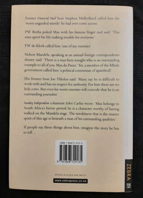 Pale Native: Memories of a Renegade Reporter - Author: Max Du Preez