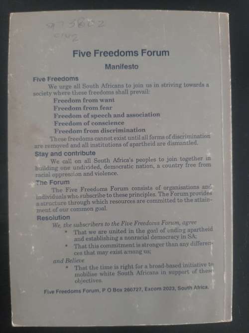 Four Days in Lusaka: Whites in a Changing Society - Editor: Raymond Louw