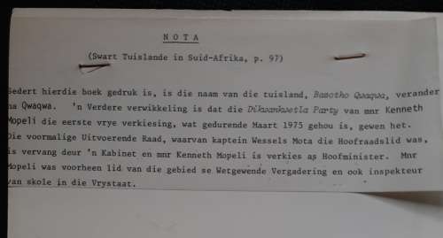 Swart Tuislande in Suid-Afrika - Author: T. Malan & P.S. Hattingh