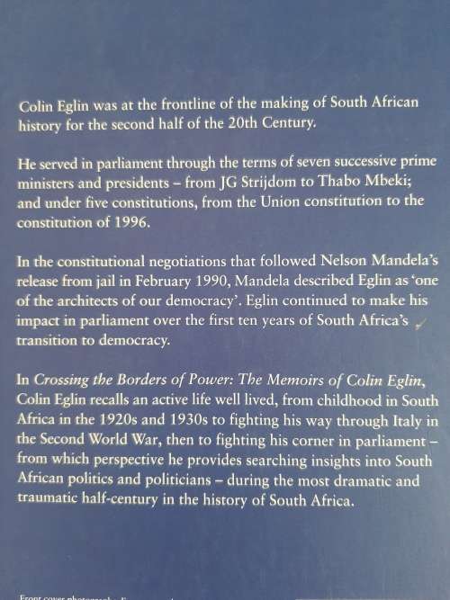 Crossing the Borders of Power - The Memoirs of Colin Eglin
