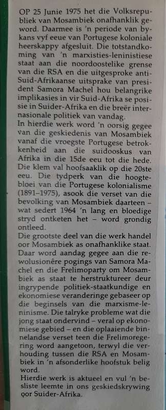 Die Geskiedenis van Mosambiek - Author: H J van Aswegen & G Verhoef
