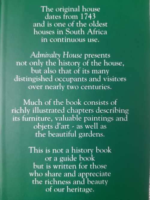 Admiralty House Simon`s Town - Author: Boet Dommisse