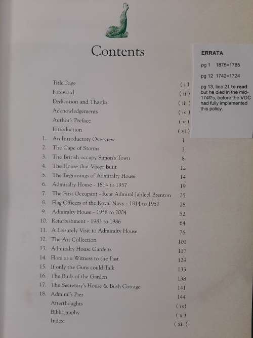 Admiralty House Simon`s Town - Author: Boet Dommisse