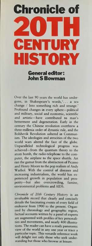 Chronicle of 20th Century History - General Editor: John S Bowman