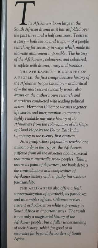 The Afrikaners: Biography of a People - Author: Hermann Giliomee