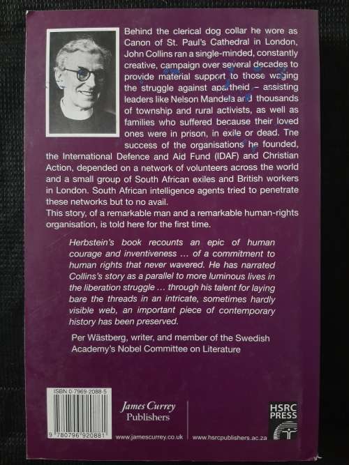 White Lies:Canon Collins & the secret war against apartheid - Author: Denis Herbstein