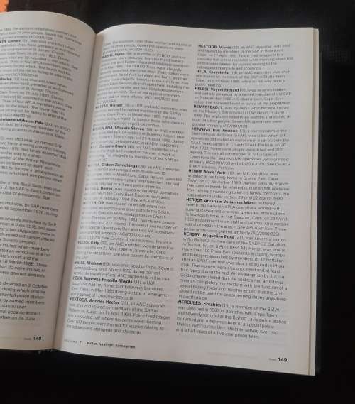 Truth & Reconciliation Commission of South Africa Report, Volume Seven