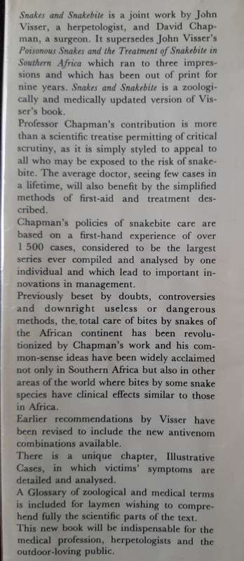 Snakes & Snakebite - Author: John Visser & David S. Chapman
