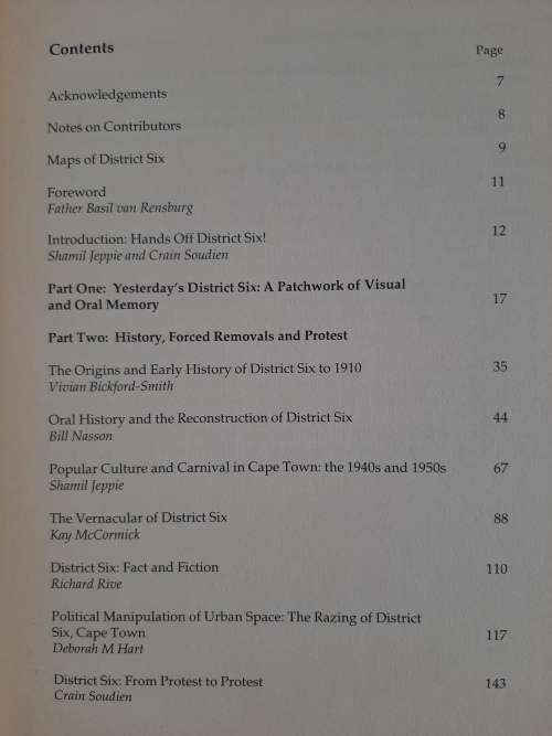 The Struggle for District Six: Past & Present - Edited: Shamil Jeppie & Crain Soudien