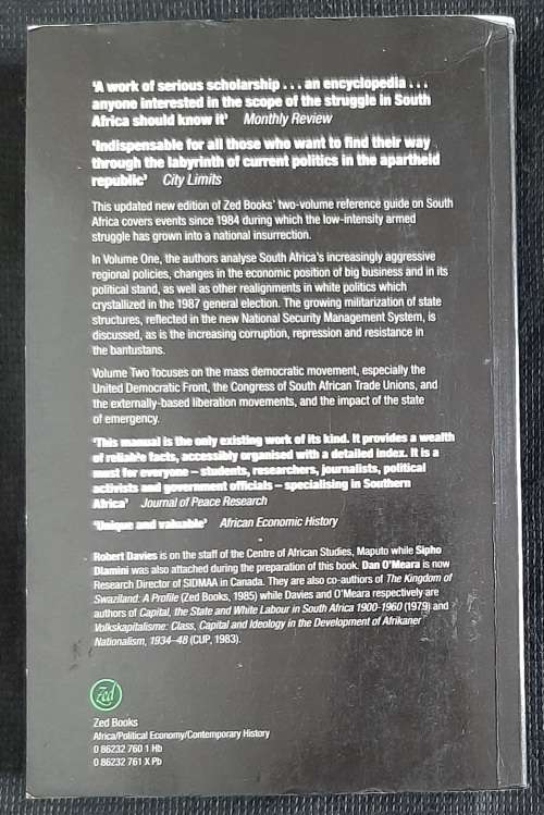 The Struggle for South Africa, Volume 1 - Compiled by Rob Davies, Dan O`Meara & Sipho Dlamini