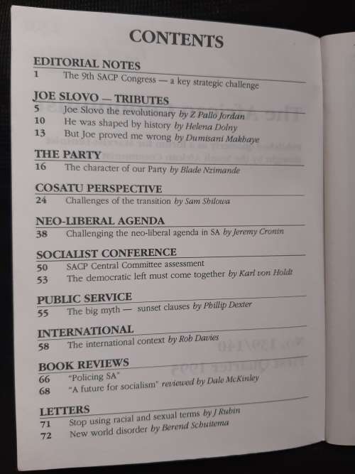 The African Communist: Journal of the South African Communist Party
